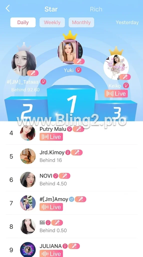 Bling2 Live APK App Screenshot Bling2.pro